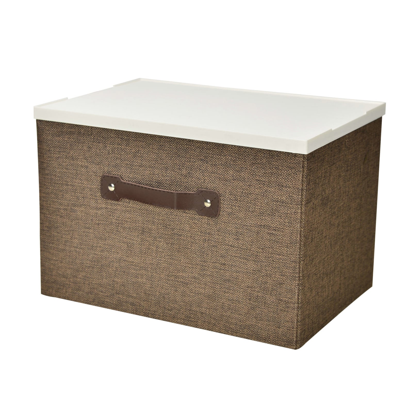 Короб складаний Handy Home Коричневий, з пластиковою кришкою 33*23*22 см (EH-01L)